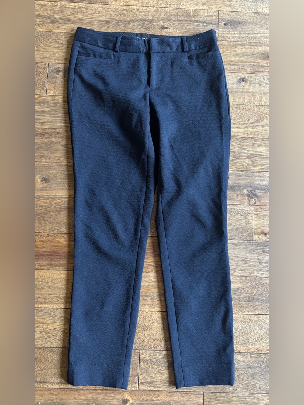 Banana Republic Sloan Fit Jacquard Pants Size 0 Navy Career Work